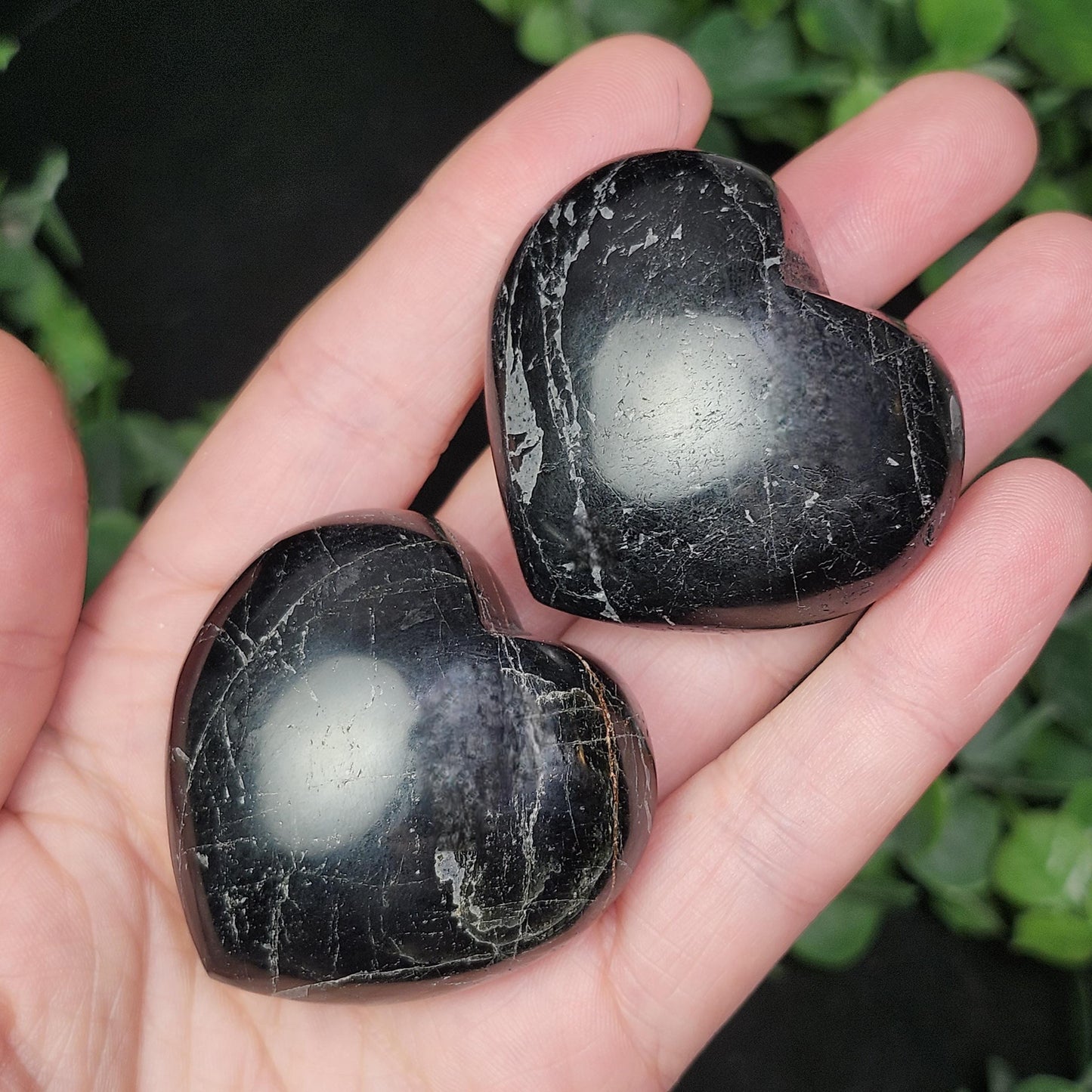 Black Tourmaline Crystal Heart