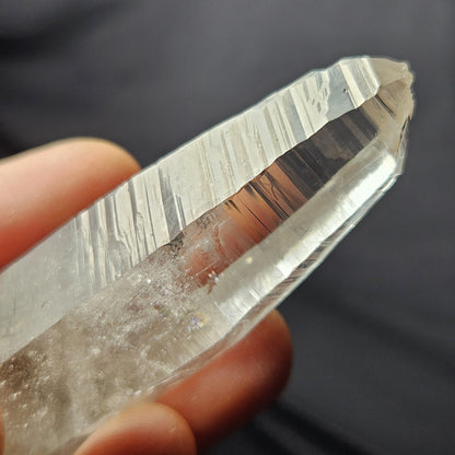 Ganesh Himal Quartz Crystal with Green Chlorite (70mm x20mm): Sacred Himalayan Crystal