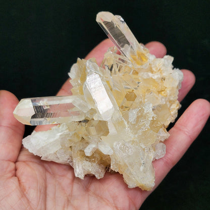 Golden Lemurian Quartz Cluster 257g