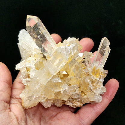 Golden Lemurian Quartz Cluster 257g