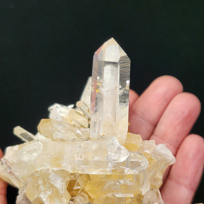 Golden Lemurian Quartz Cluster 257g