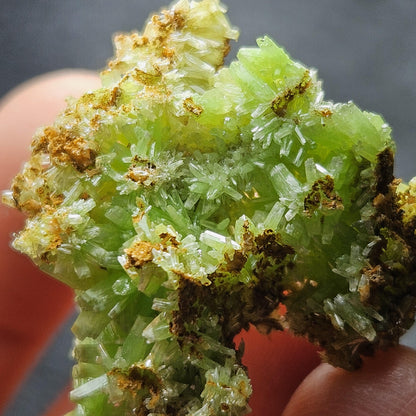 Starburst Pyromorphite Crystal, Rare Green Pseudomorph Specimen (30x27mm)