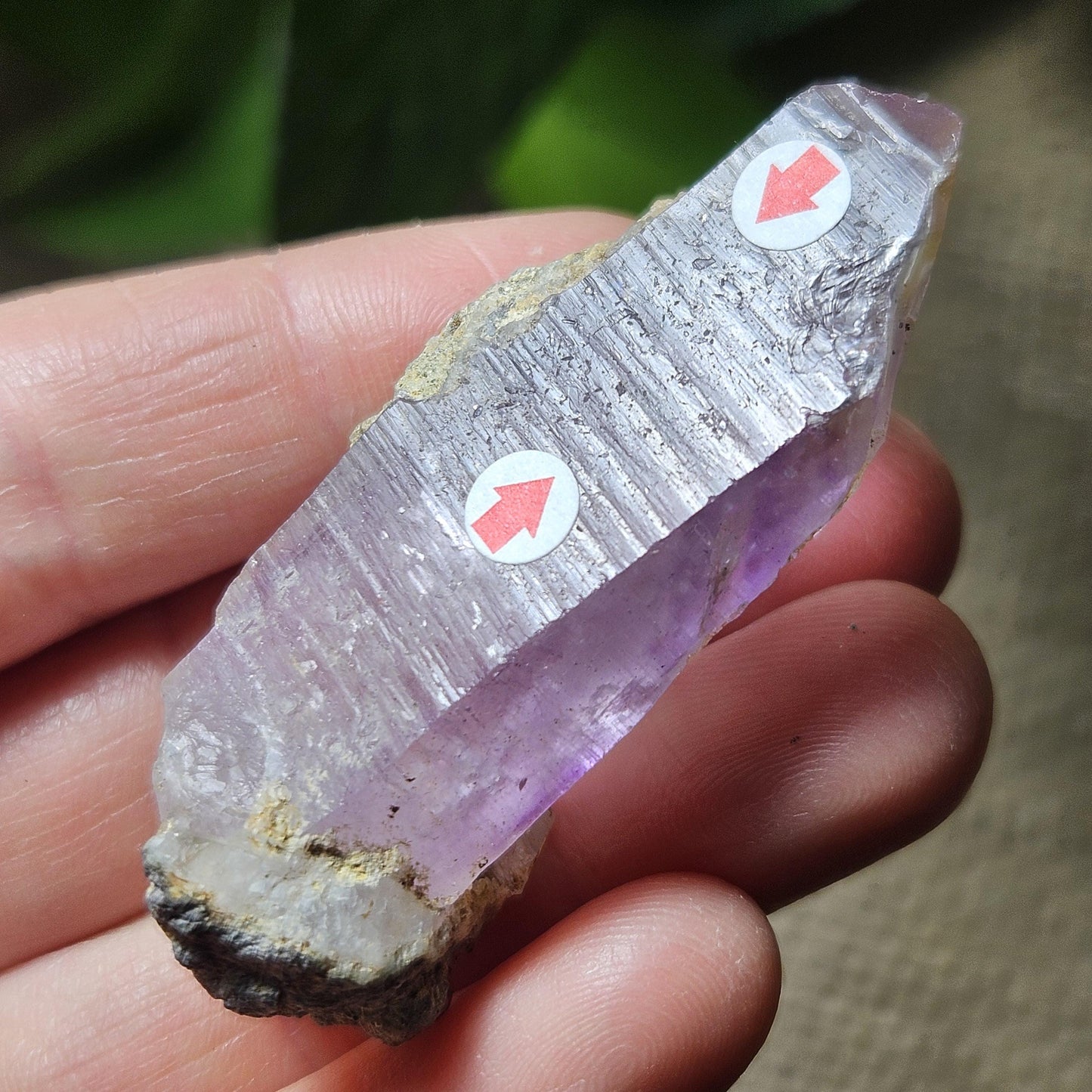 Enhydro Amethyst Crystal, Two MOVING Water Bubbles (28g)