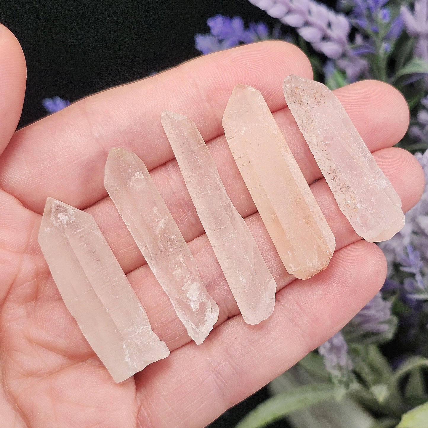 Pink Frosted Laser Quartz Crystal
