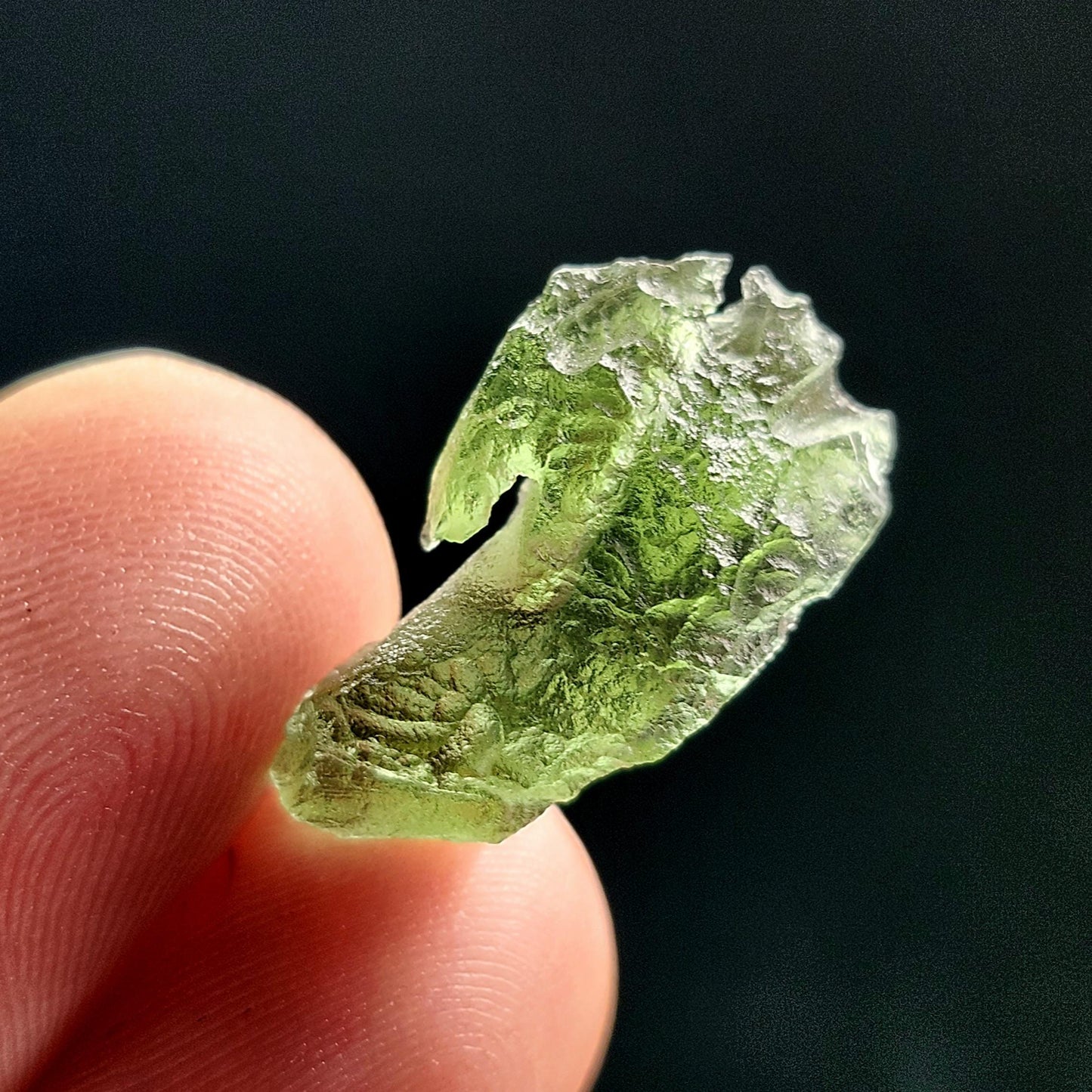 Moldavite Specimen 1.60g, Genuine Moldavite Tektite