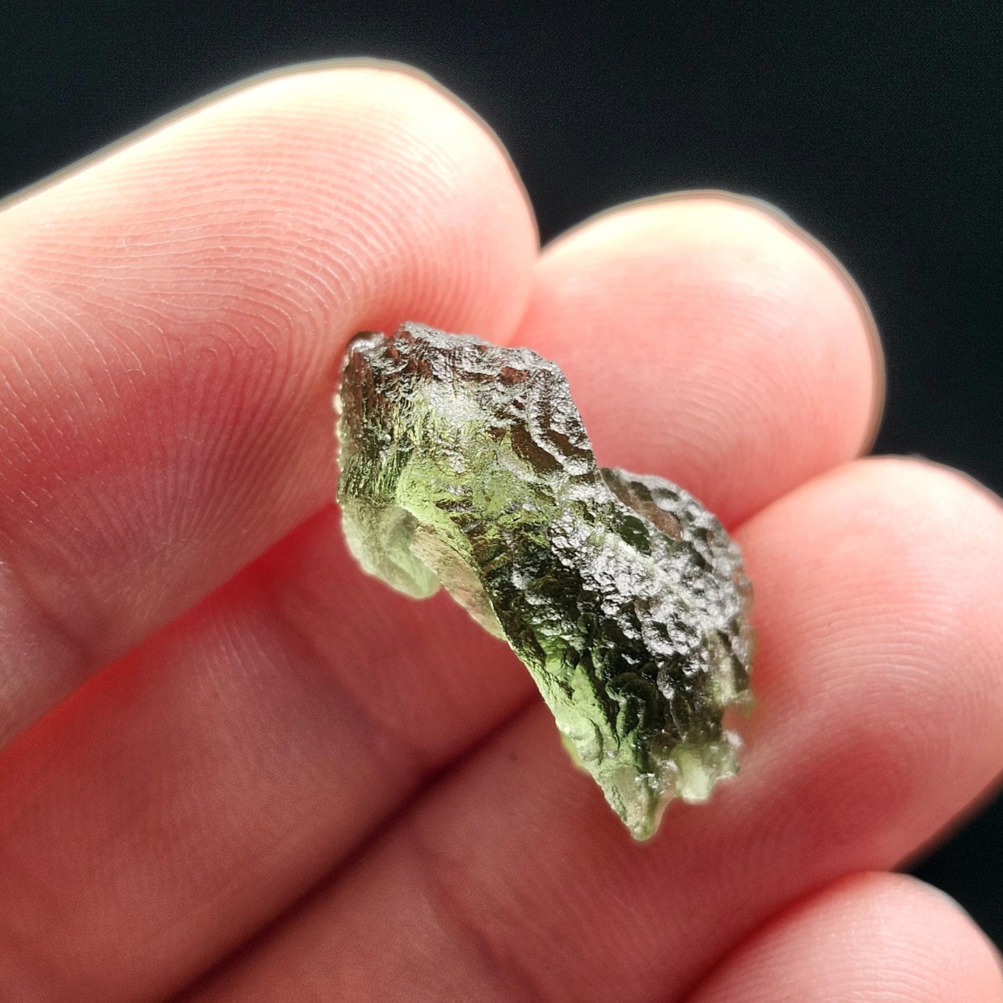Moldavite Specimen 1.60g, Genuine Moldavite Tektite