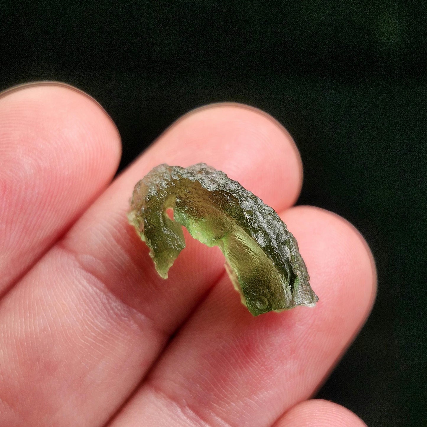 Moldavite Specimen 1.60g, Genuine Moldavite Tektite