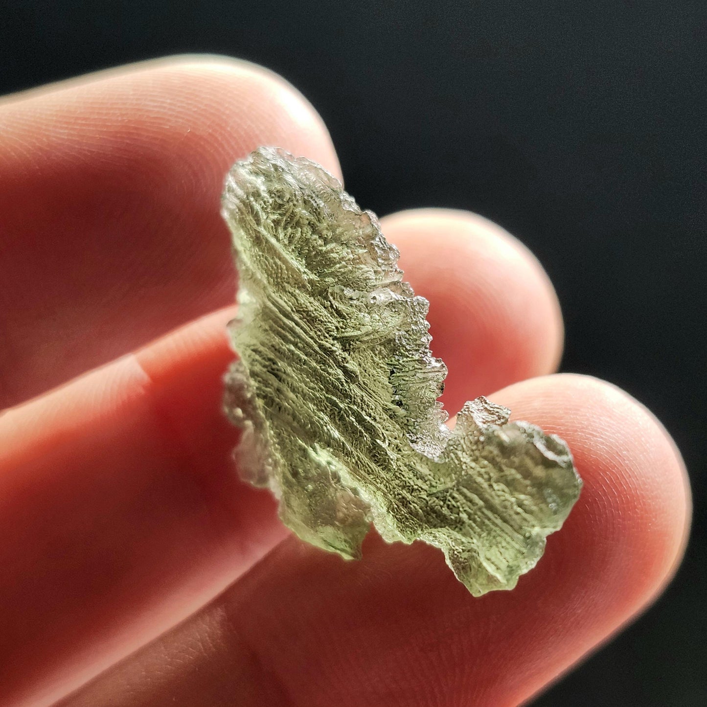 Moldavite Crystal Specimen 2.34g