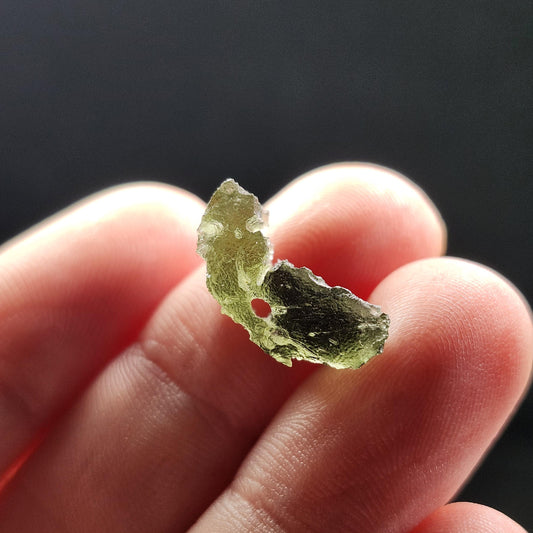 Moldavite 1.4g with Natural HOLE