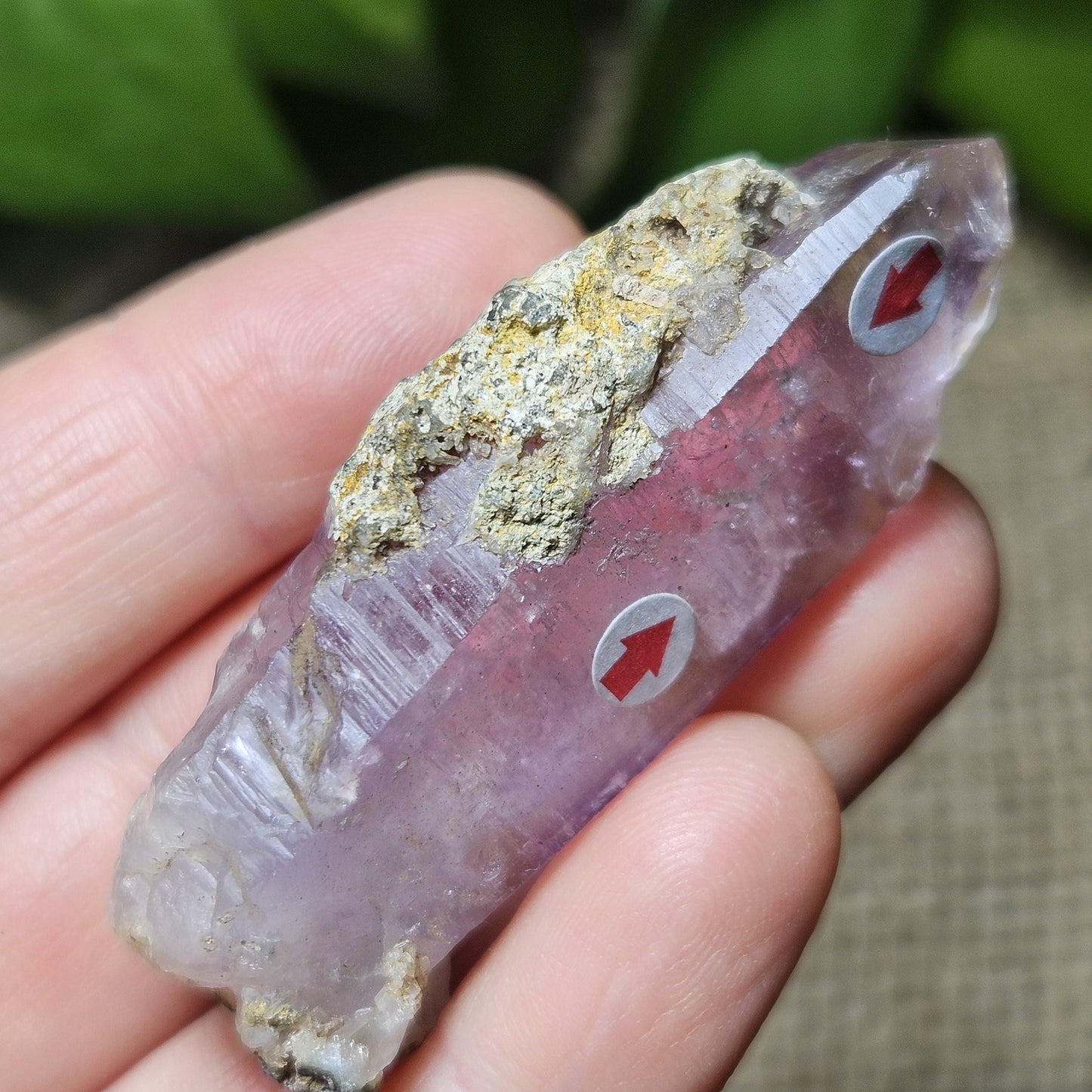 Enhydro Amethyst Crystal, Two MOVING Water Bubbles (28g)