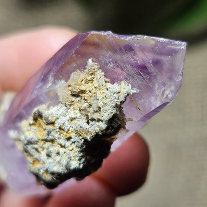 Enhydro Amethyst Crystal, Two MOVING Water Bubbles (28g)