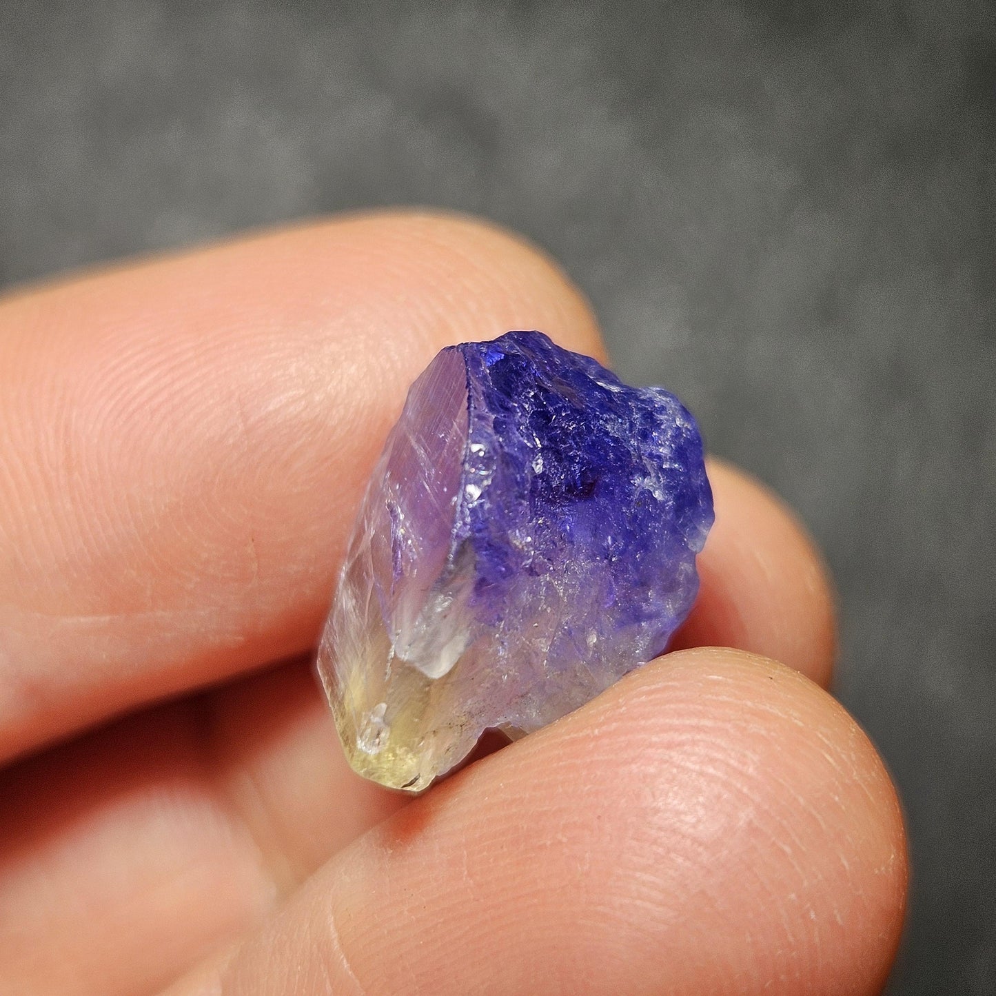 Bicolor Tanzanite Crystal (2.54g)