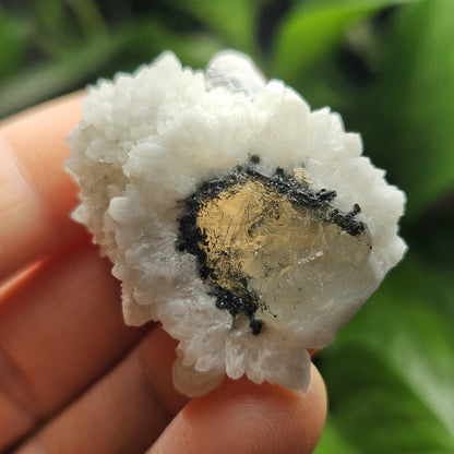 Cubic Phantom Fluorite on Quartz from Huanggangliang Mine in Inner Mongolia