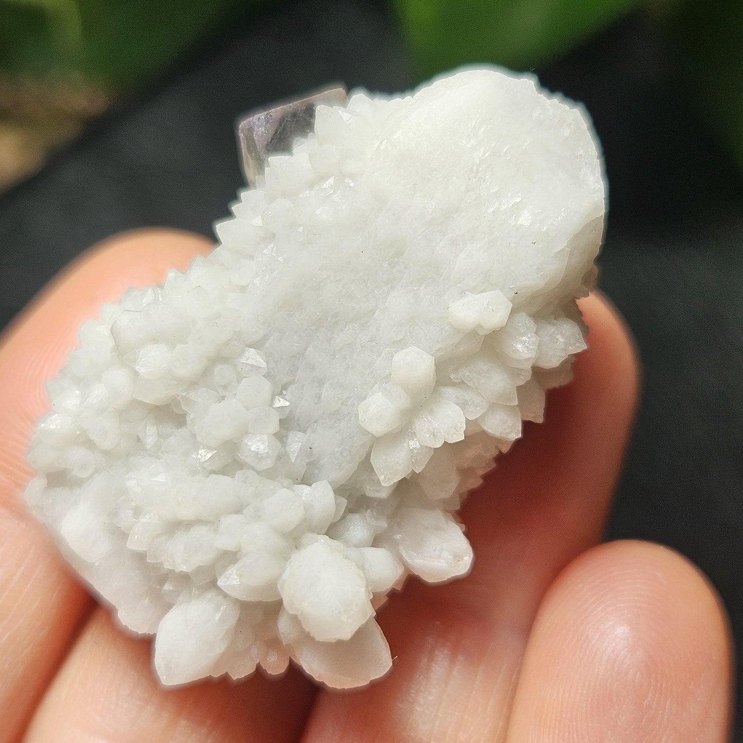 Cubic Phantom Fluorite on Quartz from Huanggangliang Mine in Inner Mongolia