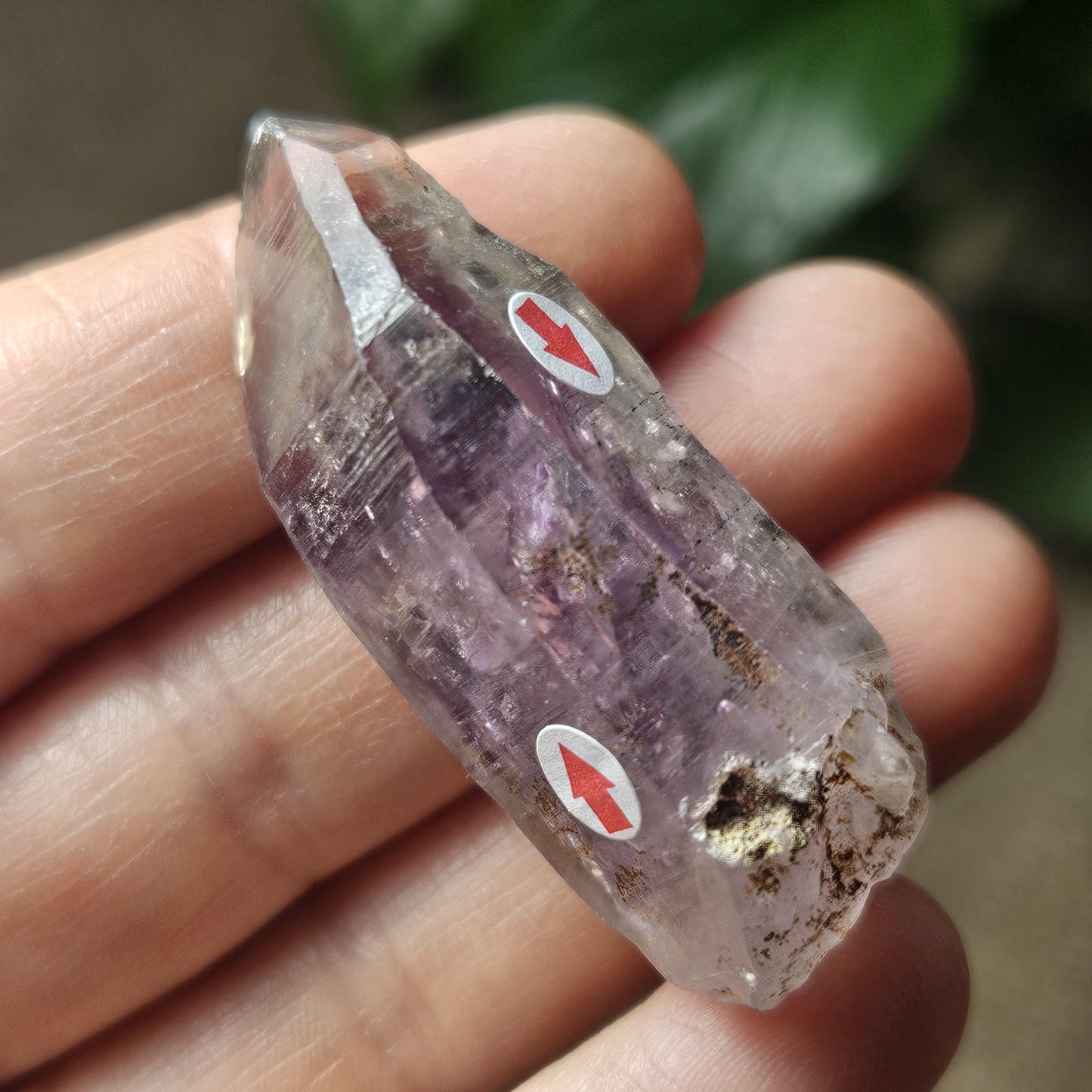 Enhydro Amethyst Crystal, Two MOVING Water Bubbles (20g)