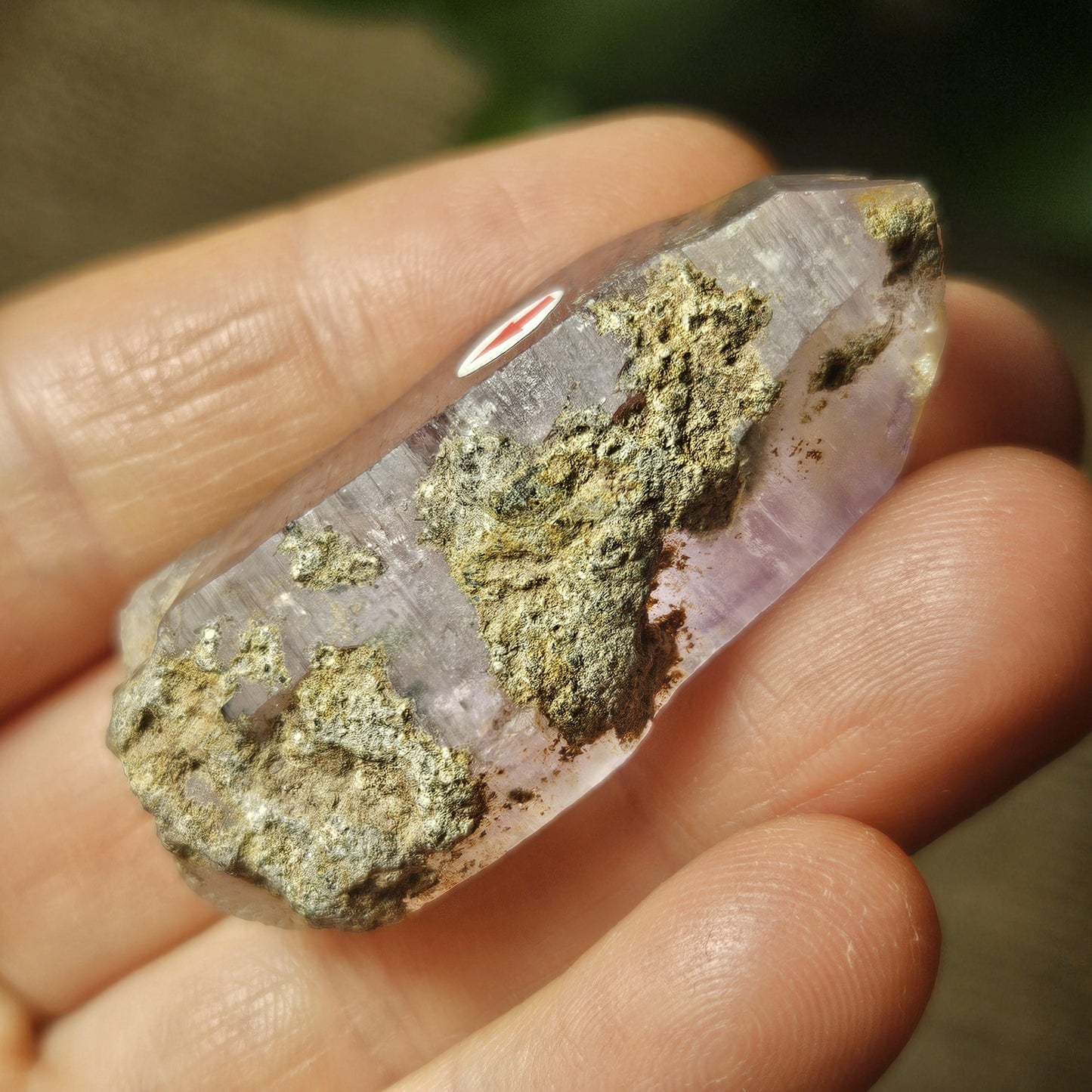 Enhydro Amethyst Crystal, Two MOVING Water Bubbles (20g)