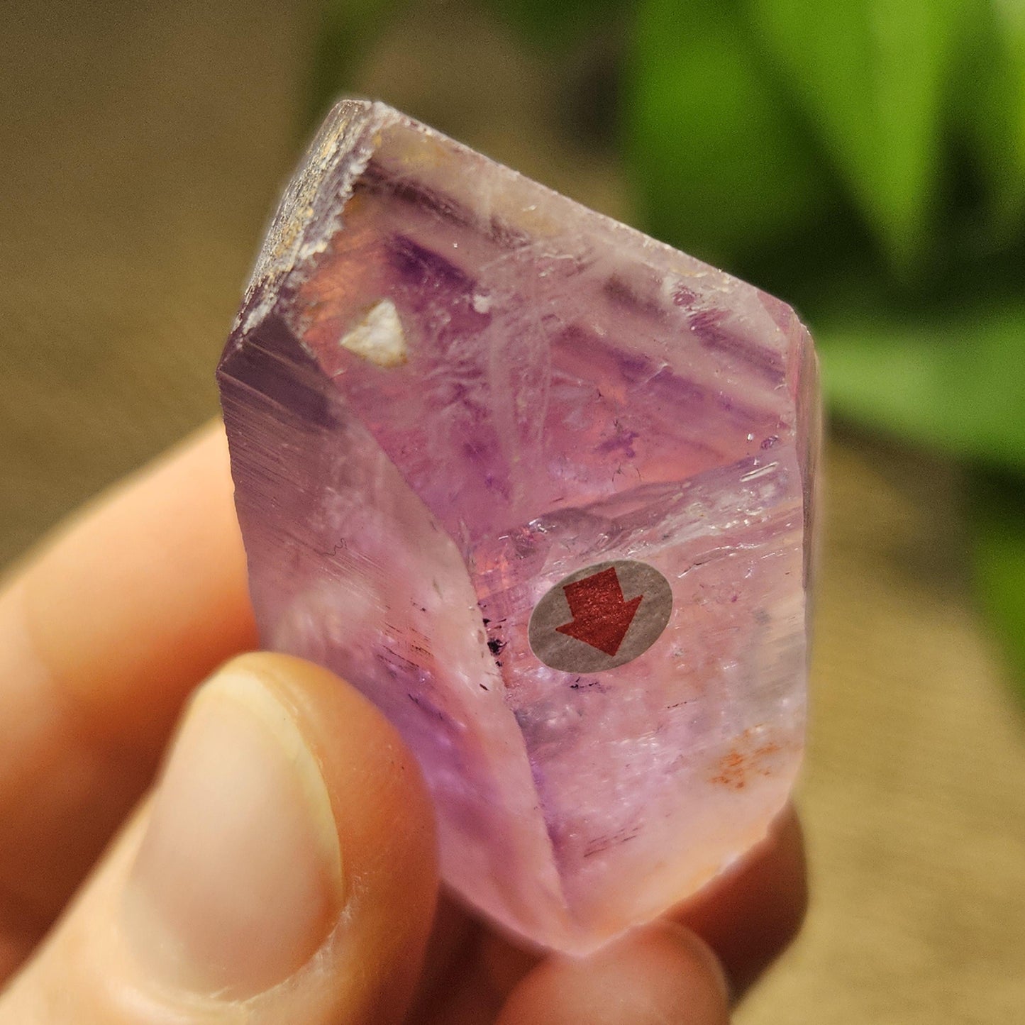 Enhydro Violet Amethyst Crystal, MOVING Water Bubble (40x26x21mm)