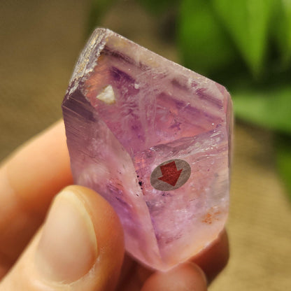 Enhydro Violet Amethyst Crystal, MOVING Water Bubble (40x26x21mm)