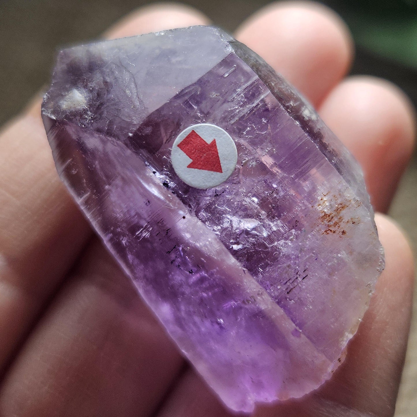 Enhydro Violet Amethyst Crystal, MOVING Water Bubble (40x26x21mm)