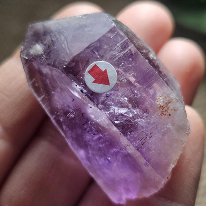 Enhydro Violet Amethyst Crystal, MOVING Water Bubble (40x26x21mm)