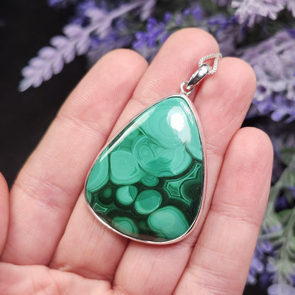 Polished Malachite Pendant
