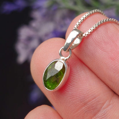 Chrome Diopside Crystal Pendant