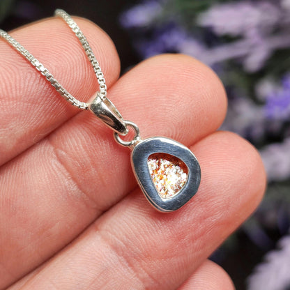 Faceted Sunstone Pendant