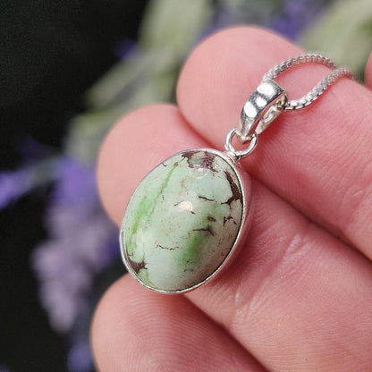 Turquoise Crystal Pendant, Natural Egyptian Turquoise Necklace
