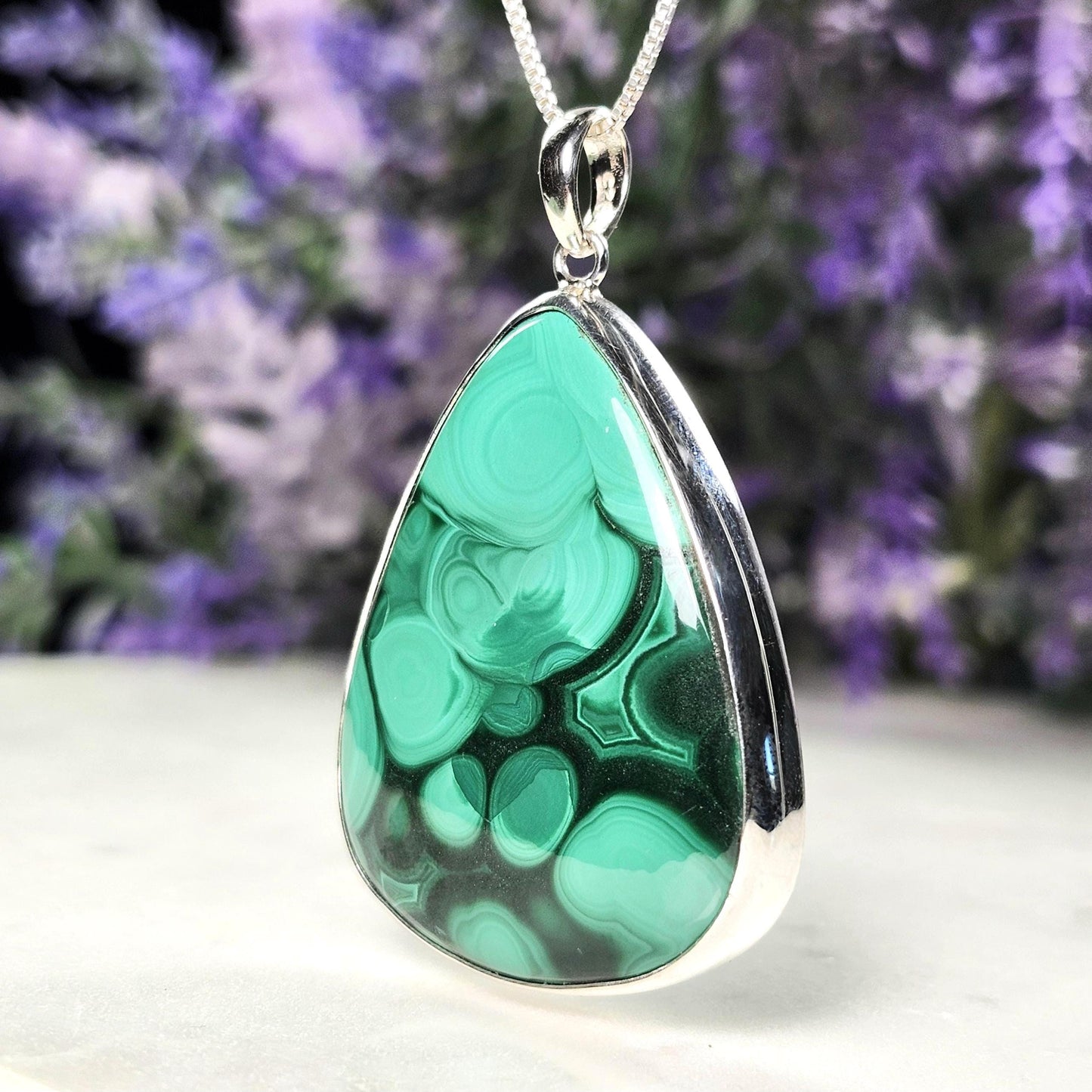 Polished Malachite Pendant