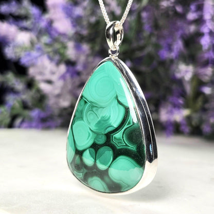 Polished Malachite Pendant