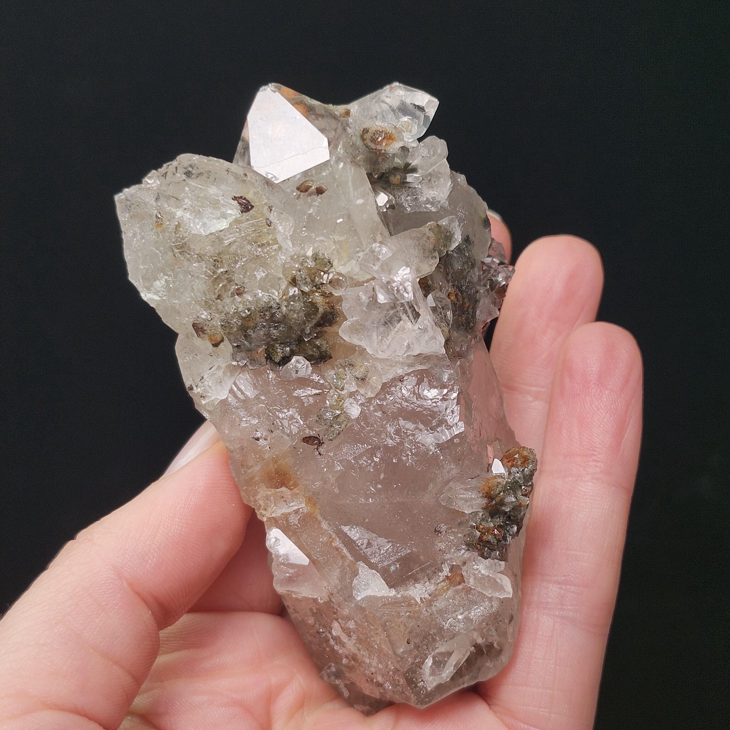 Garden Quartz Crystal 166g, Scenic Lodolite Quartz