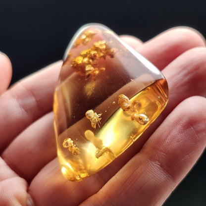 Amber with Bugs & Static ENHYDRO 10.5g