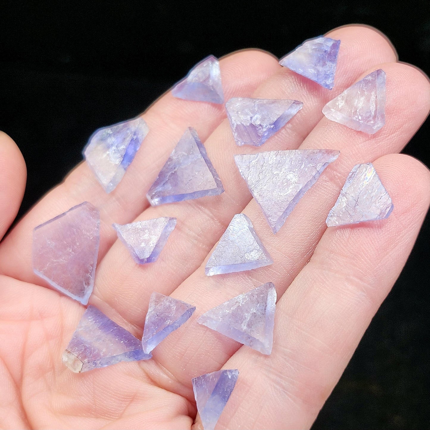 Bingham Blue Fluorite Octahedron Slice, New Mexico Fluorite