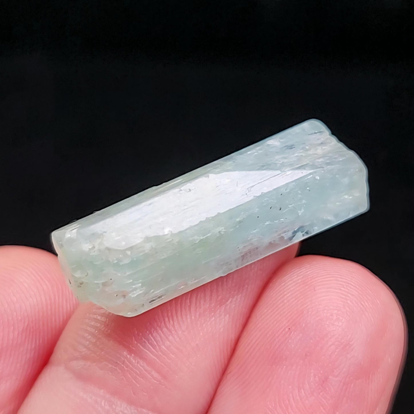 Terminated Aquamarine Crystal from Nigeria 3.55g, Nigerian Emerald Aquamarine, Vanadium Beryl