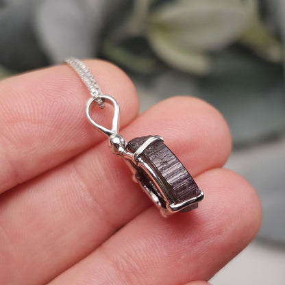 Watermelon Tourmaline Slice Pendant