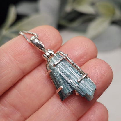 Blue TWIN FLAME Tourmaline Pendant