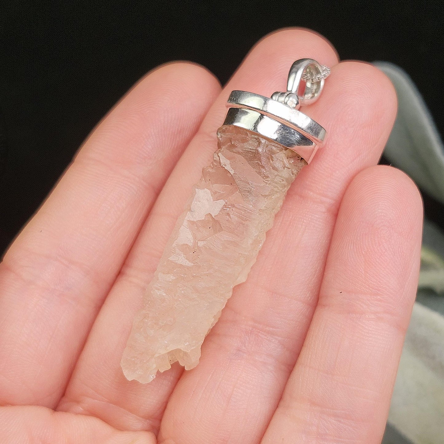 Pink Nirvana Quartz Pendant with Natural HOLE