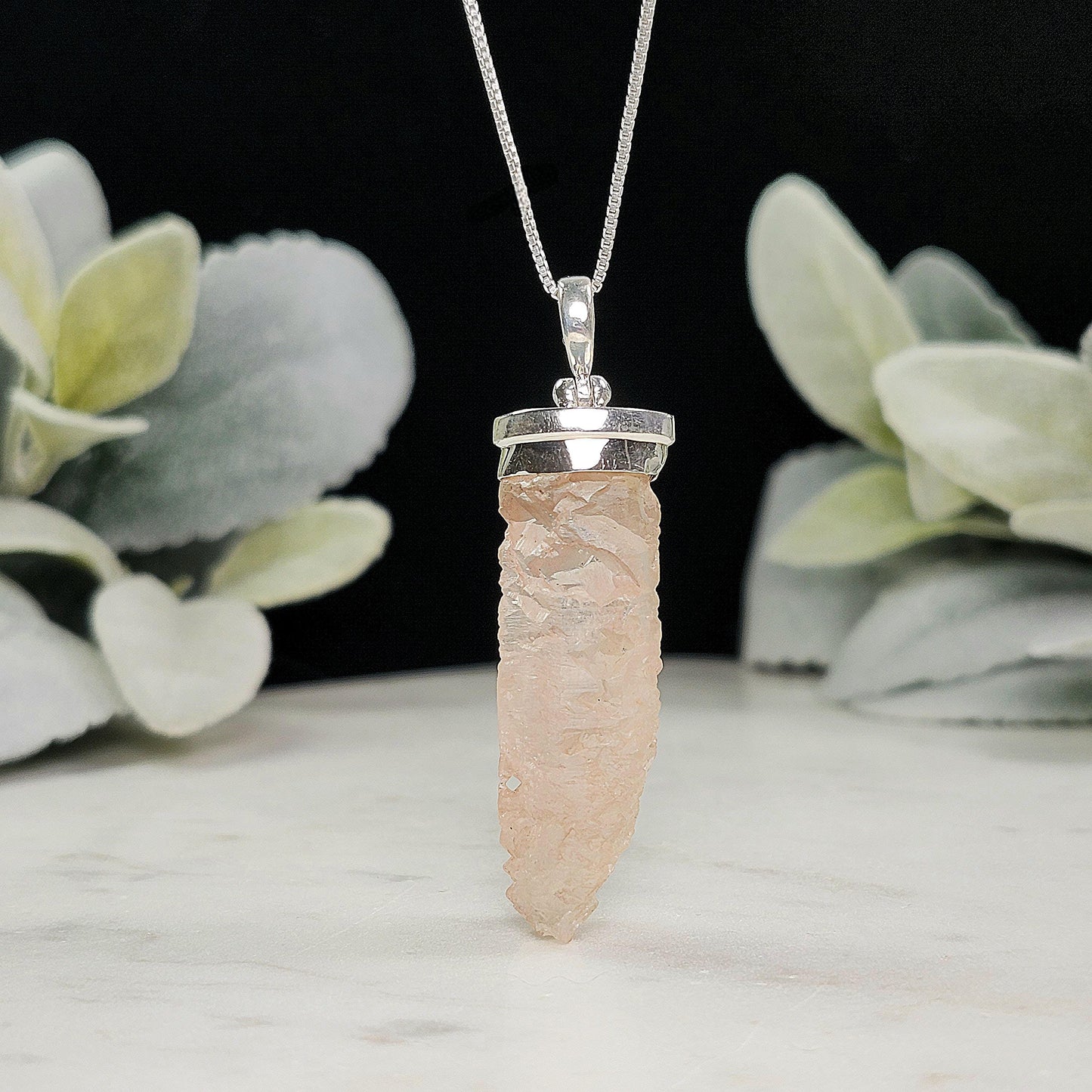 Pink Nirvana Quartz Pendant with Natural HOLE