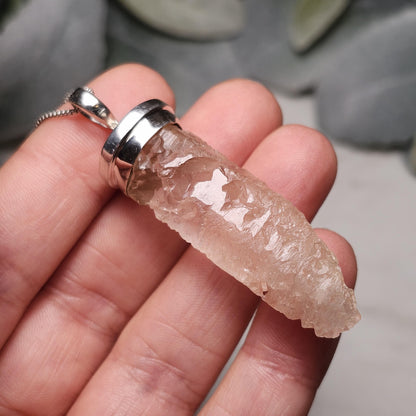 Pink Nirvana Quartz Pendant with Natural HOLE
