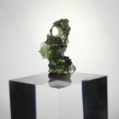 Besednice "Hedgehog" Moldavite 1.73g with Natural HOLE