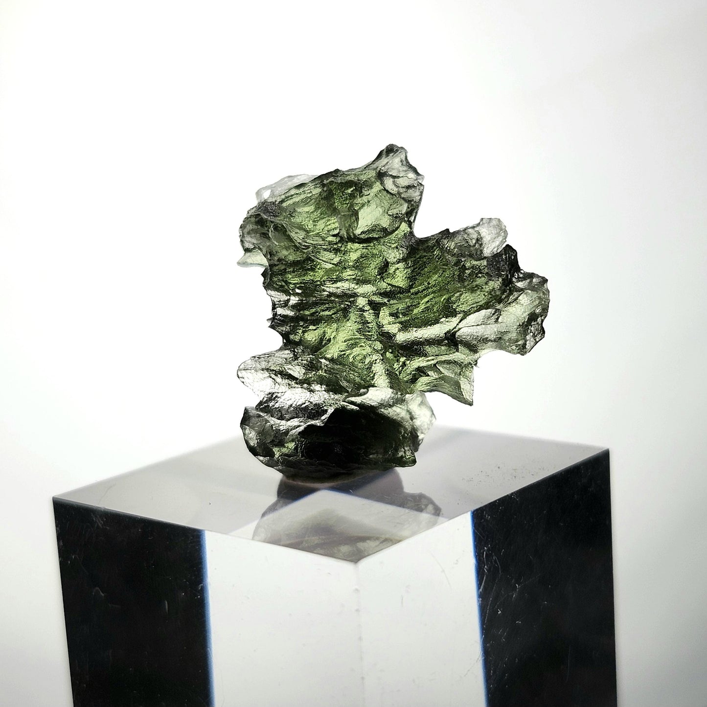 Besednice "Hedgehog" Moldavite 1.73g with Natural HOLE