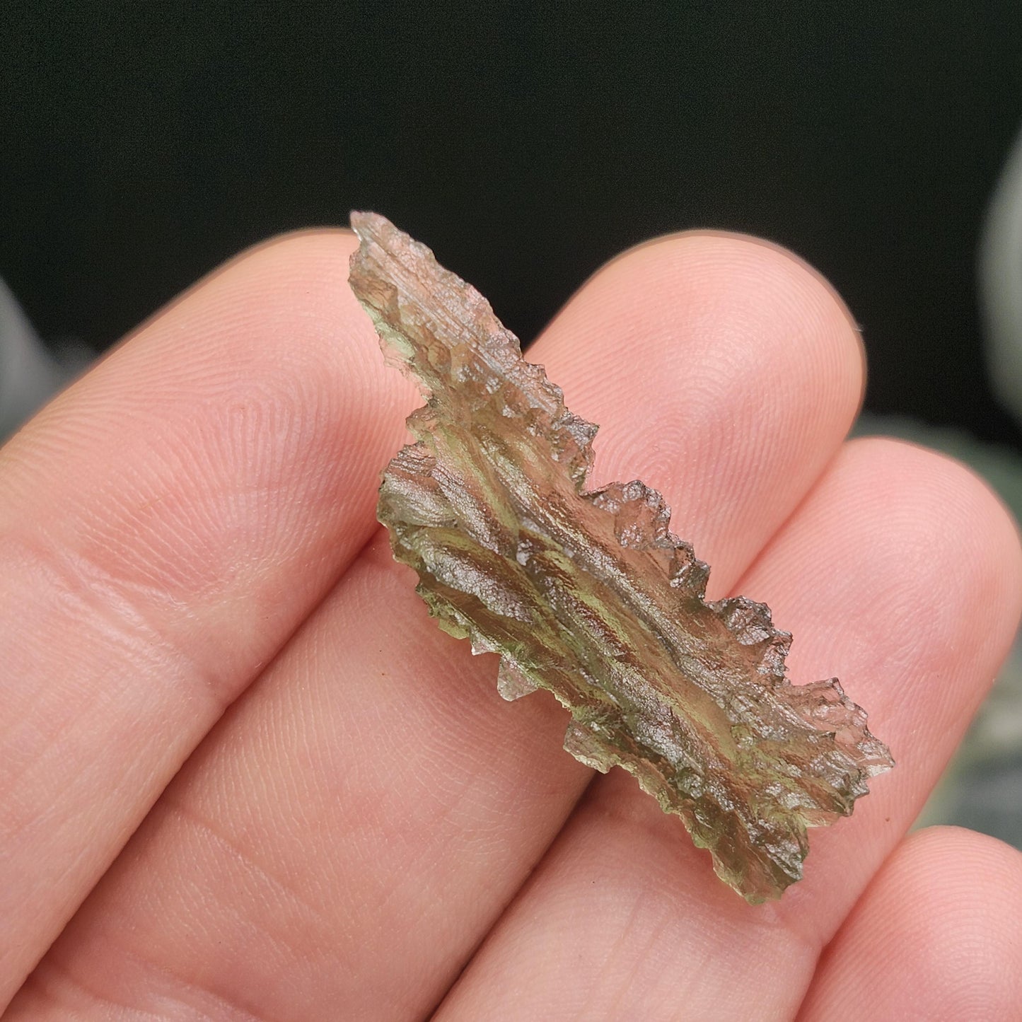 Moldavite Besednice "Hedgehog" Crystal 1.75g