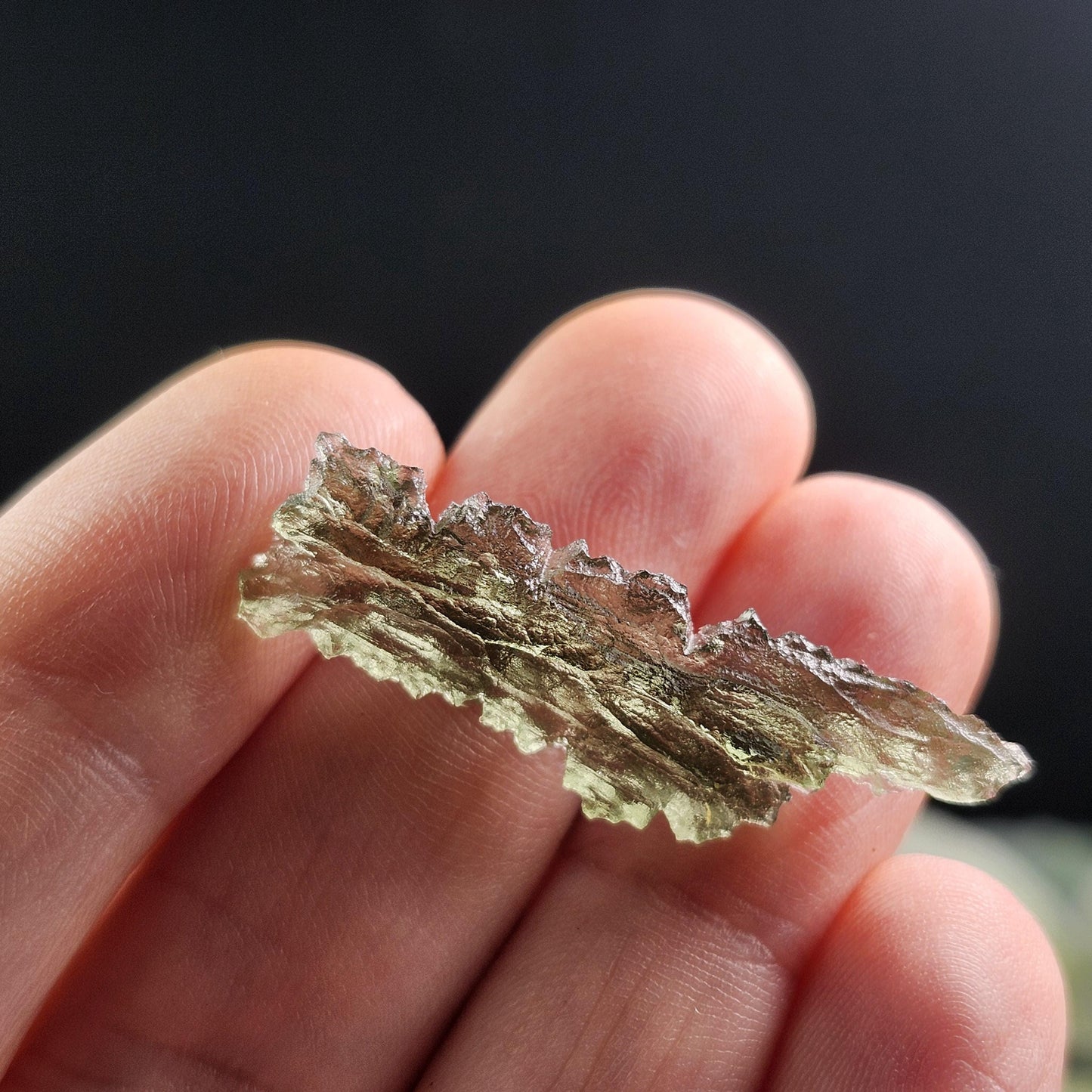Moldavite Besednice "Hedgehog" Crystal 1.75g