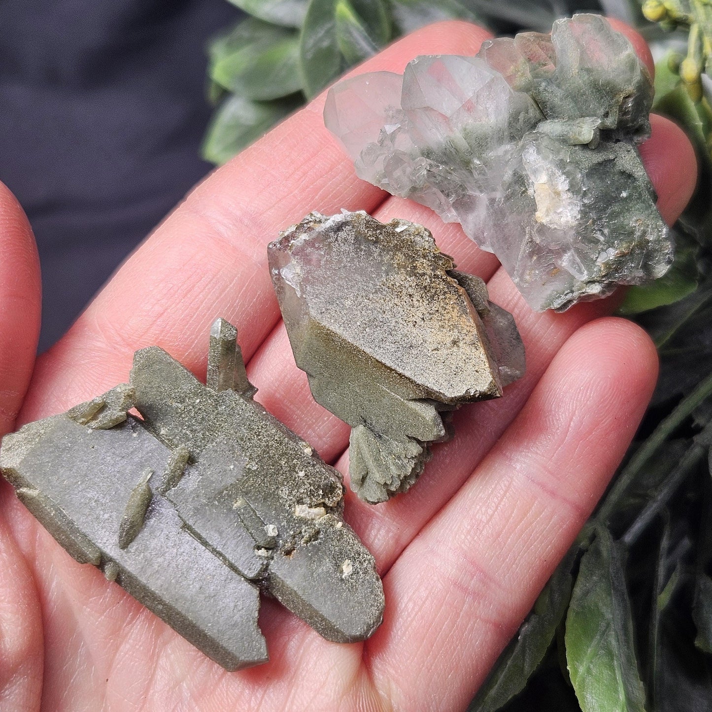 Himalayan Green Faden Chlorite Quartz: Raw Tabular Crystal with Manifestation Inclusions
