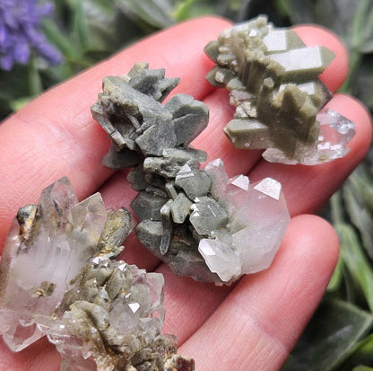 Himalayan Green Faden Chlorite Quartz: Raw Tabular Crystal with Manifestation Inclusions