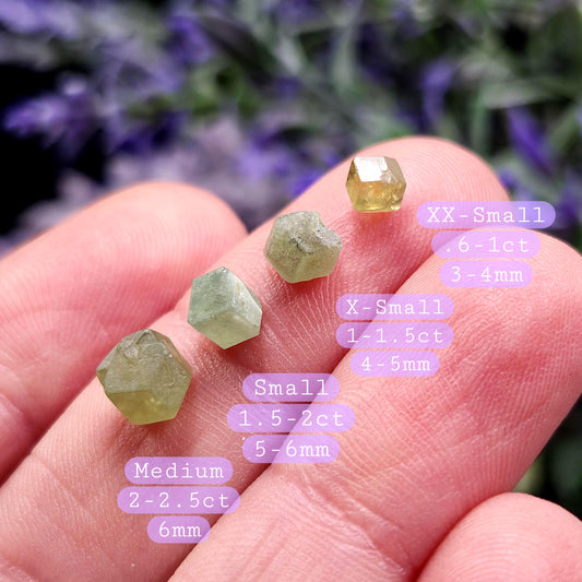 Green Demantoid Garnet Crystal OLD STOCK Specimens