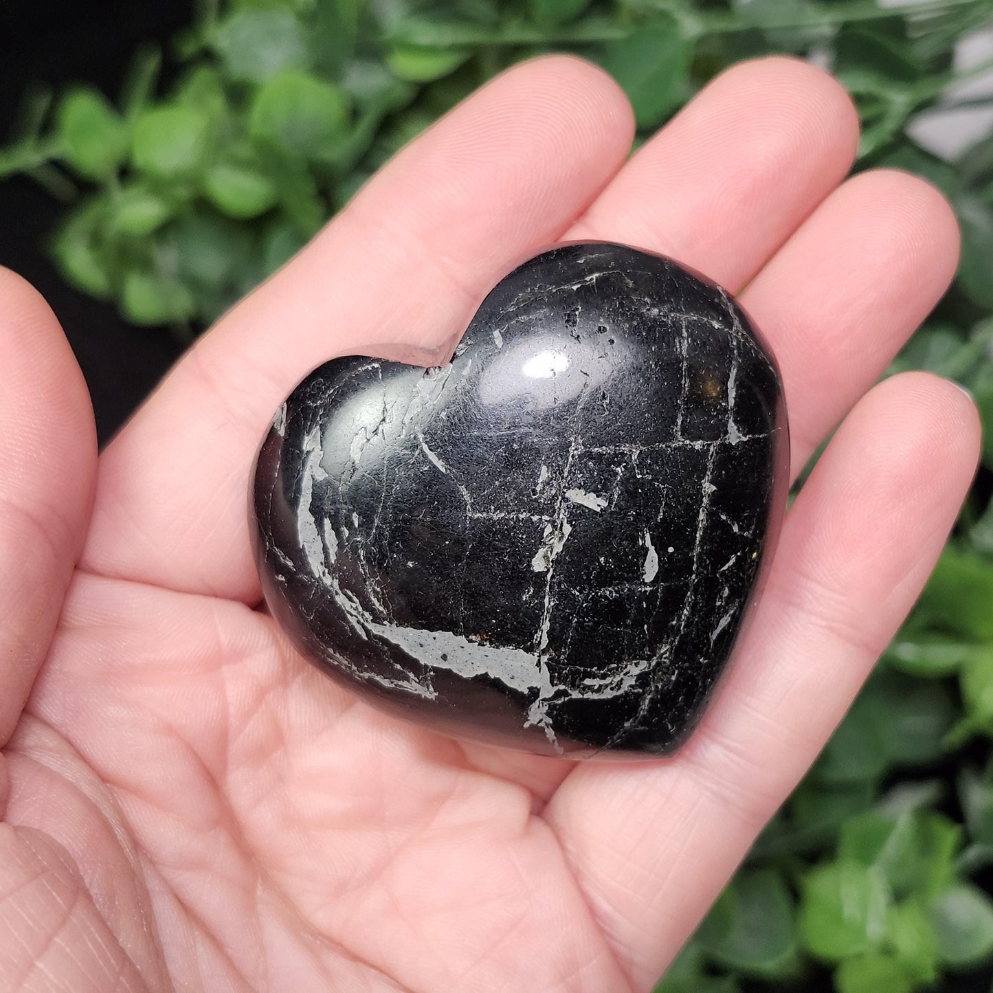 Black Tourmaline Crystal Heart