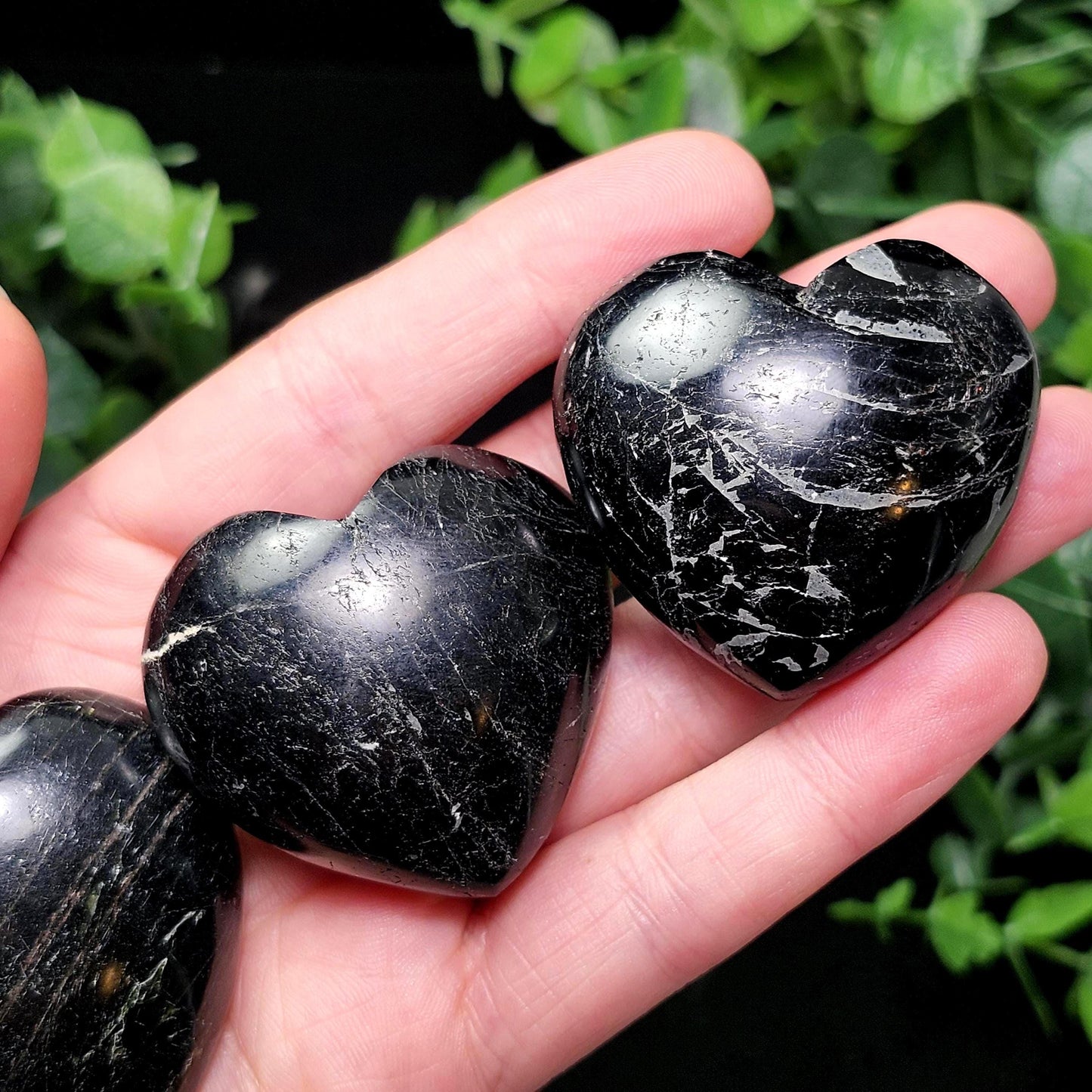 Black Tourmaline Crystal Heart