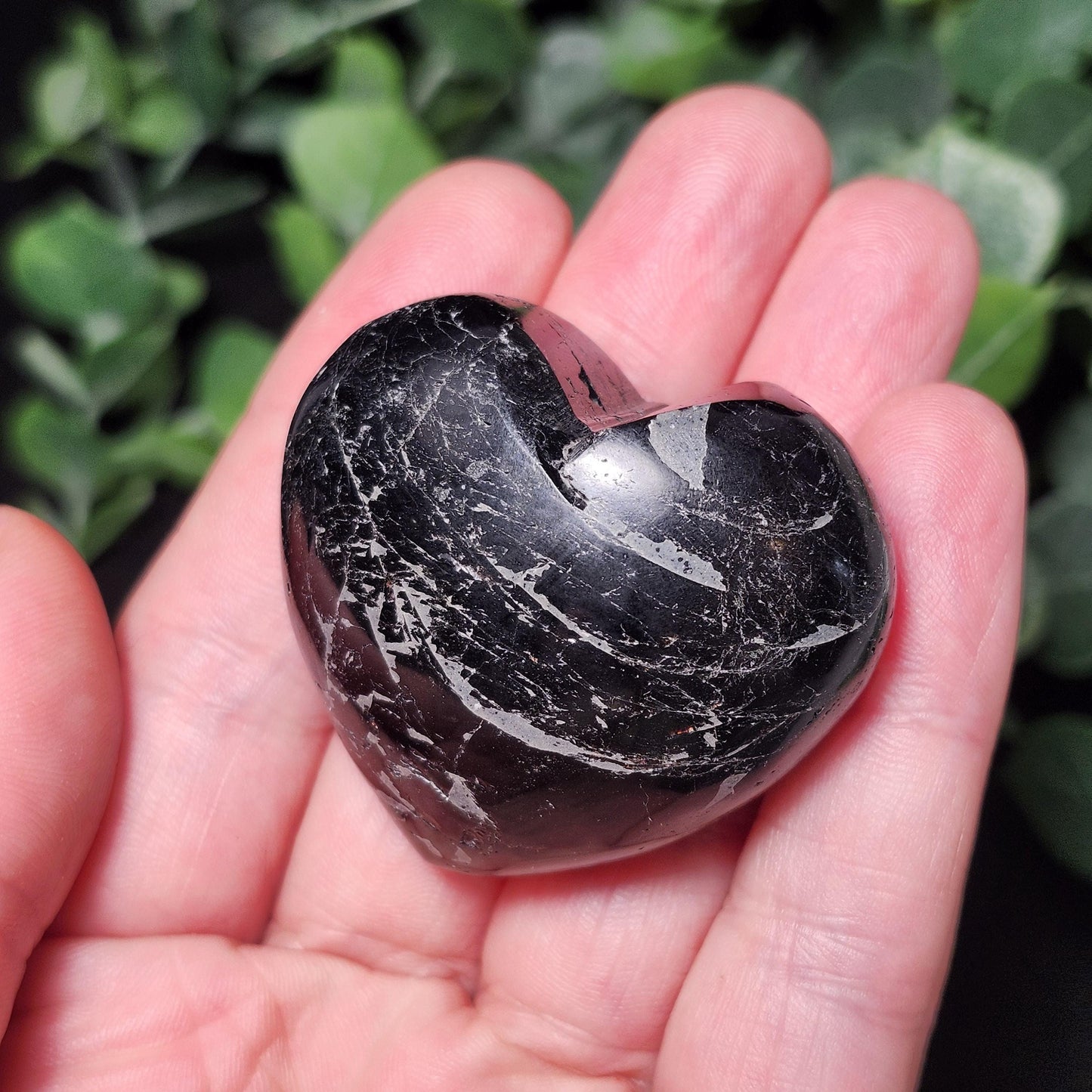 Black Tourmaline Crystal Heart