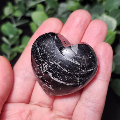 Black Tourmaline Crystal Heart